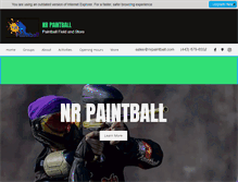 Tablet Screenshot of nrpaintball.com